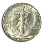 1947-D Walking Liberty Half Dollar MS-66 NGC