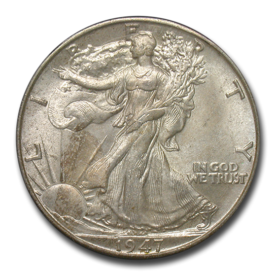1947-D Walking Liberty Half Dollar MS-66 NGC 1947-D Walking Liberty Half Dollar MS-66 NGC