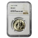 1947-D Walking Liberty Half Dollar MS-66+ NGC