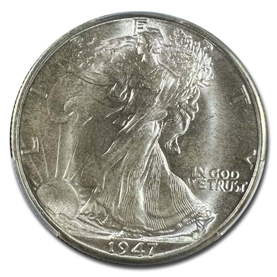 1947-D Walking Liberty Half Dollar MS-66+ PCGS 1947-D Walking Liberty Half Dollar MS-66+ PCGS