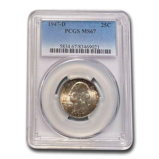 1947-D Washington Quarter MS-67 PCGS 1947-D Washington Quarter MS-67 PCGS