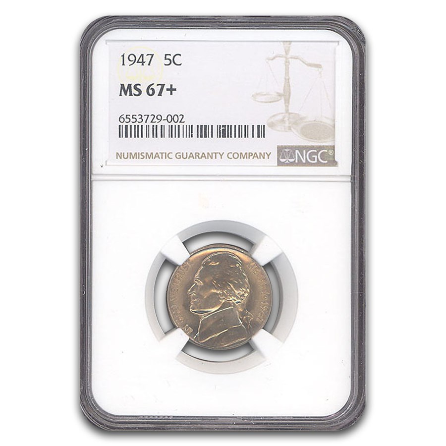 1947 Jefferson Nickel MS-67+ NGC