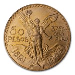 1947 Mexico Gold 50 Pesos BU (New Dies Restrike)