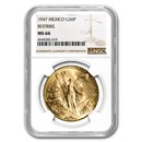 1947 Mexico Gold 50 Pesos MS-66 NGC (Restrike)