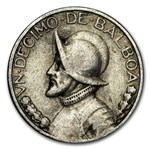 1947 Panama Silver 1/10 Balboa Avg Circ