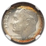 1947 Roosevelt Dime MS-68 NGC (Full Torch)