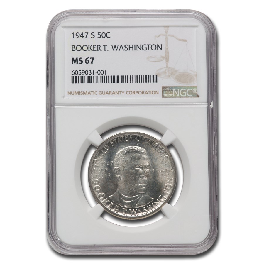 1947-S Booker T. Washington Half Dollar MS-67 NGC