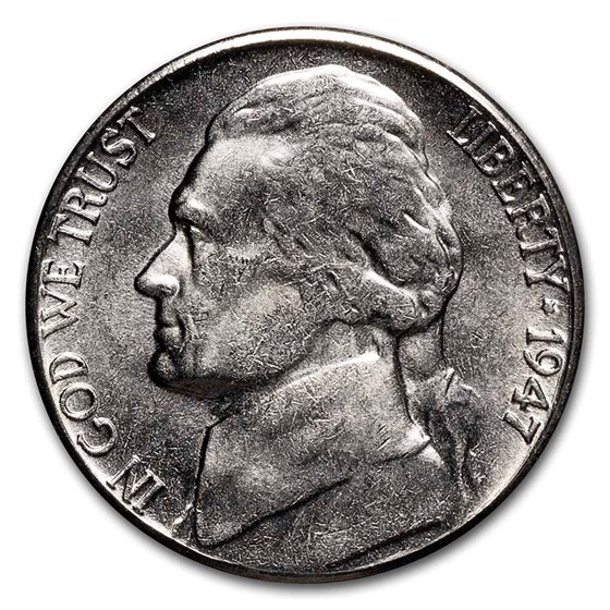 1947-S Jefferson Nickel AU