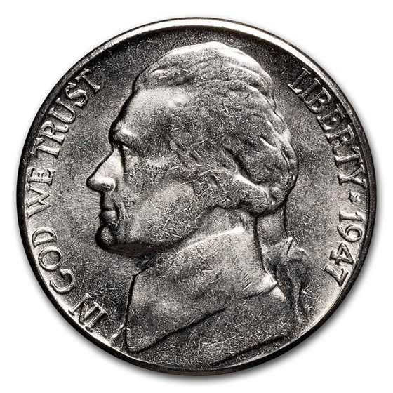 1947-S Jefferson Nickel AU 1947-S Jefferson Nickel AU