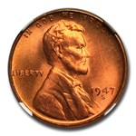 1947-S Lincoln Cent MS-67 NGC (Red)