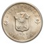 1947-S Philippines Silver Peso Gen Douglas MacArthur AU