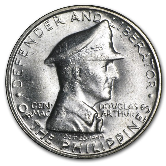 1947-S Philippines Silver Peso Gen Douglas MacArthur BU 1947-S Philippines Silver Peso Gen Douglas MacArthur BU