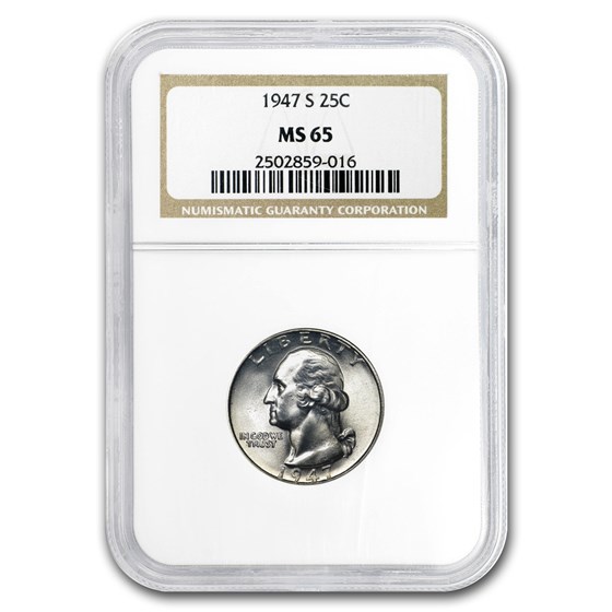 1947-S Washington Quarter MS-65 NGC 1947-S Washington Quarter MS-65 NGC