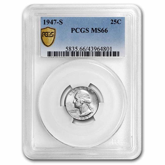 1947-S Washington Quarter MS-66 PCGS 1947-S Washington Quarter MS-66 PCGS