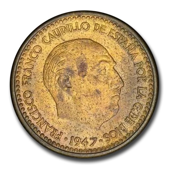 1947 Spain Peseta Francisco Franco MS-62 PCGS 1947 Spain Peseta Francisco Franco MS-62 PCGS