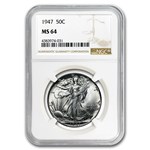 1947 Walking Liberty Half Dollar MS-64 NGC