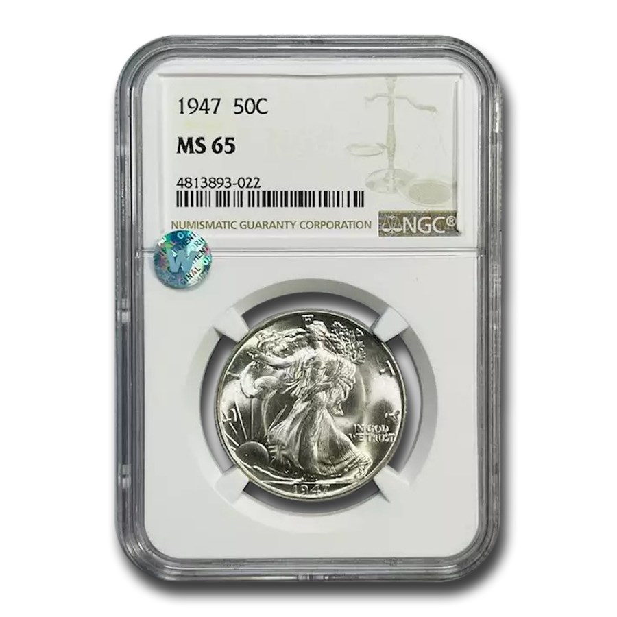 1947 Walking Liberty Half Dollar MS-65 NGC