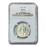 1947 Walking Liberty Half Dollar MS-66 NGC