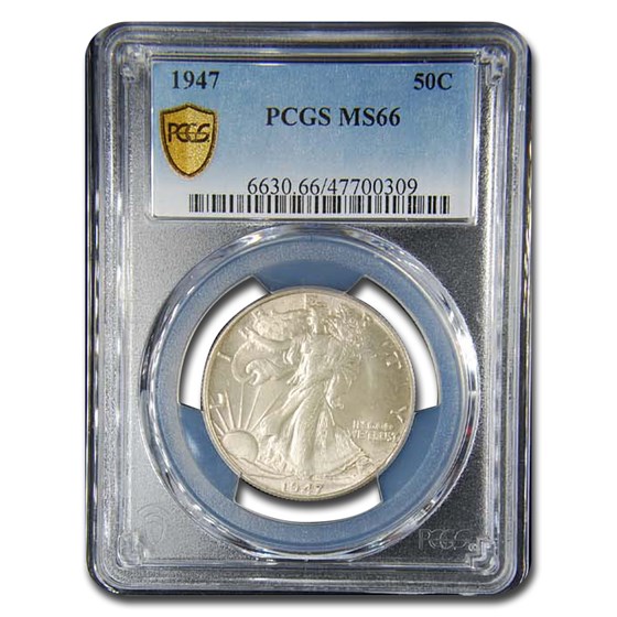 1947 Walking Liberty Half Dollar MS-66 PCGS 1947 Walking Liberty Half Dollar MS-66 PCGS