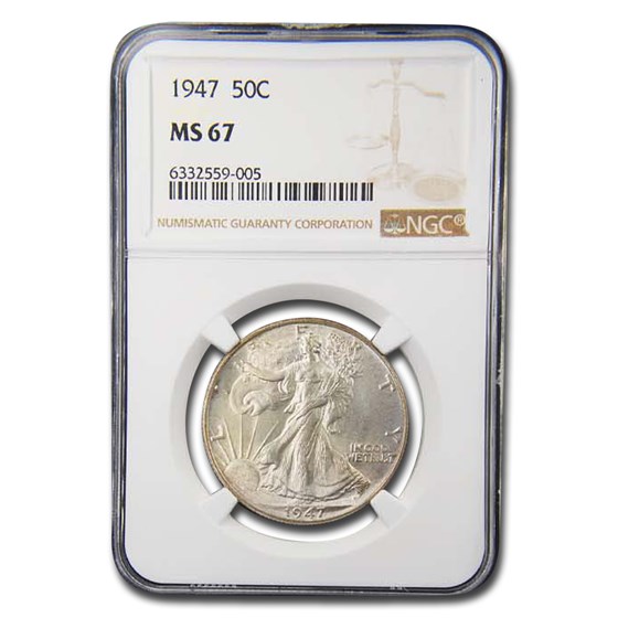 1947 Walking Liberty Half Dollar MS-67 NGC 1947 Walking Liberty Half Dollar MS-67 NGC