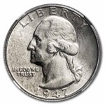 1947 Washington Quarter MS-66 NGC