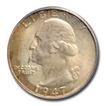 1947 Washington Quarter MS-66 PCGS