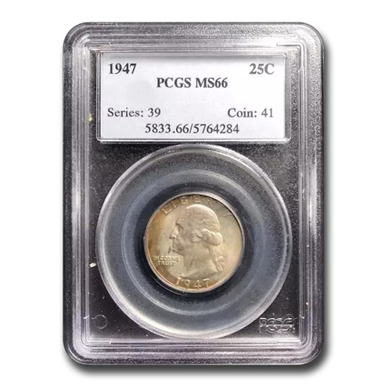 1947 Washington Quarter MS-66 PCGS 1947 Washington Quarter MS-66 PCGS
