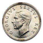 1948-1950 South Africa Silver 5 Shillings George VI XF