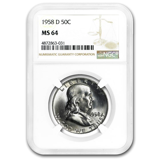 1948-1963 Franklin Half Dollar MS-64 NGC (Random) 1948-1963 Franklin Half Dollar MS-64 NGC (Random)