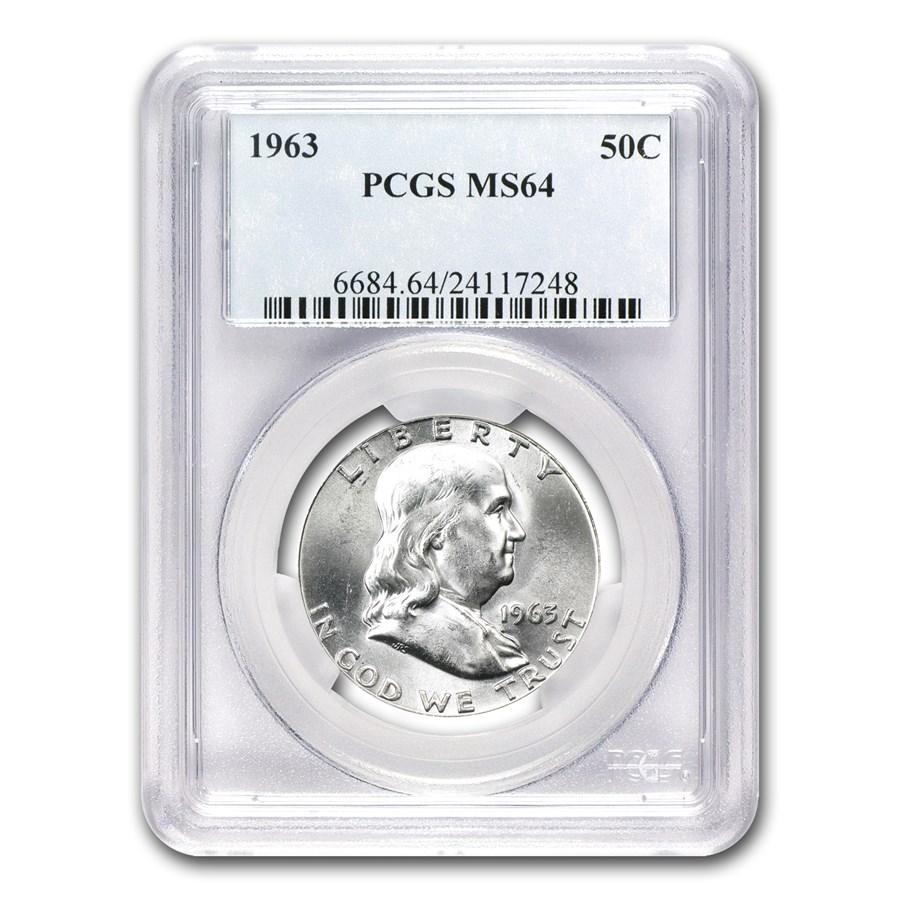 1948-1963 Franklin Half Dollar MS-64 PCGS (Random)