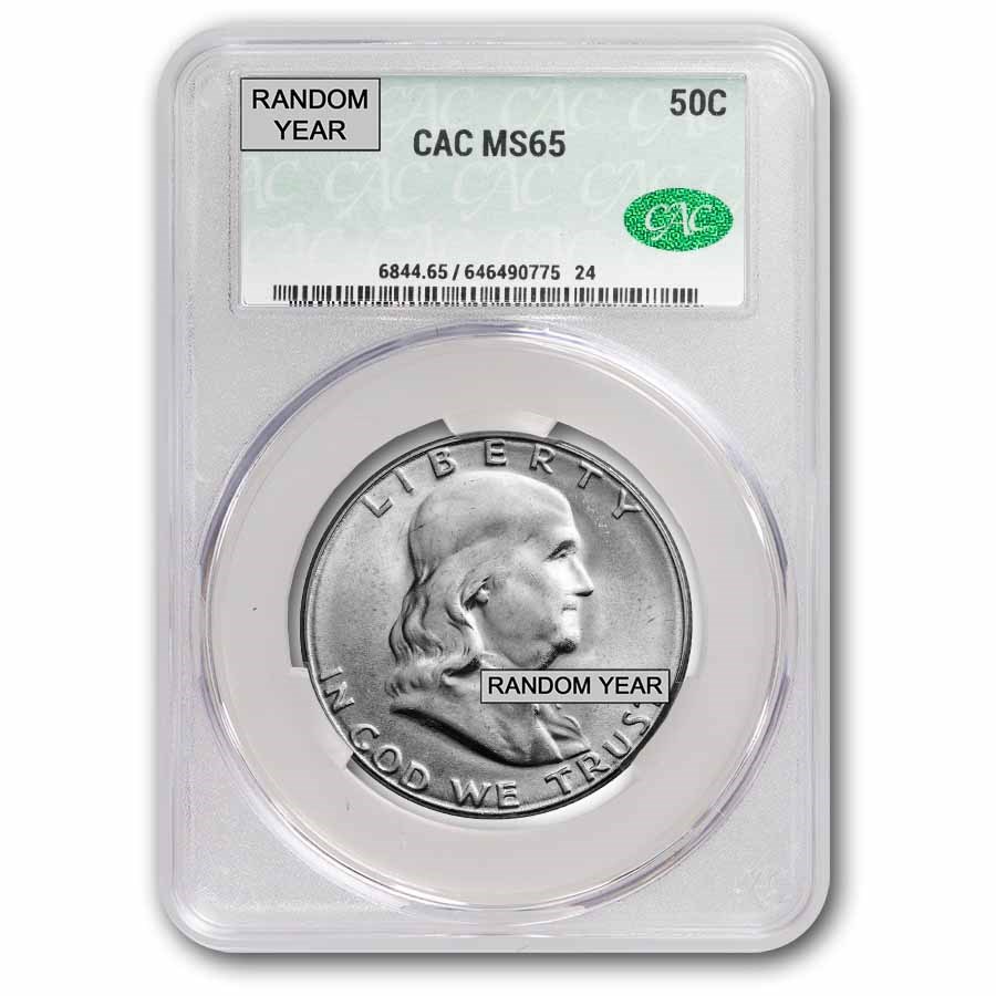 1948-1963 Franklin Half Dollar MS-65 CACG (Random)