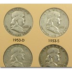 1948-1963 Franklin Half Dollar Set Avg Circ (Dansco Album)