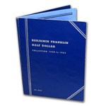 1948-1963 Franklin Half Dollar Set Avg Circ (Whitman Folder)