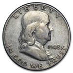 1948-1963 Franklin Half Dollar Set Avg Circ (Whitman Folder)