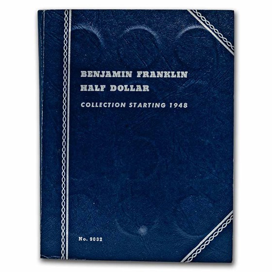 1948-1963 Franklin Half Dollar Set Avg Circ (Whitman Folder)