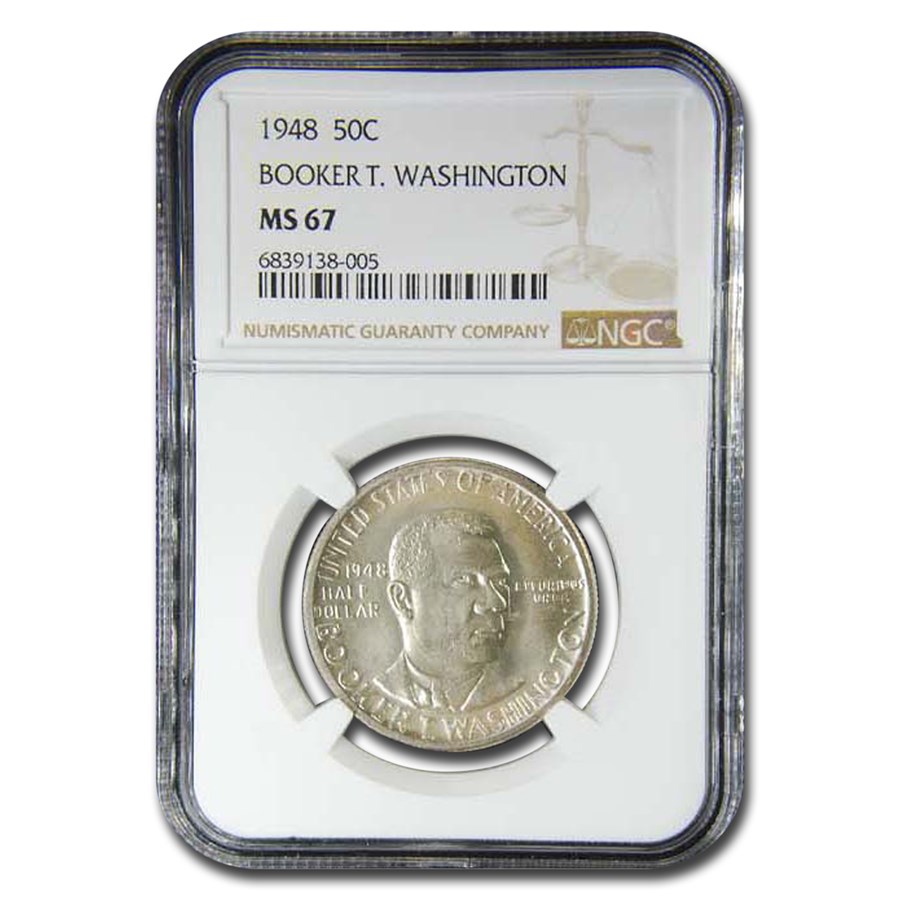 1948 Booker T. Washington Half Dollar Commem MS-67 NGC
