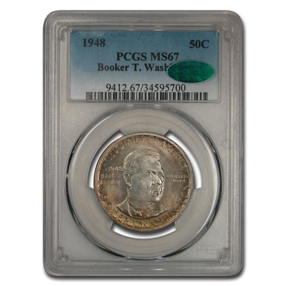 1948 Booker T. Washington Half Dollar MS-67 PCGS CAC 1948 Booker T. Washington Half Dollar MS-67 PCGS CAC