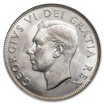 1948 Canada Silver 50 Cents George VI MS-64 PCGS