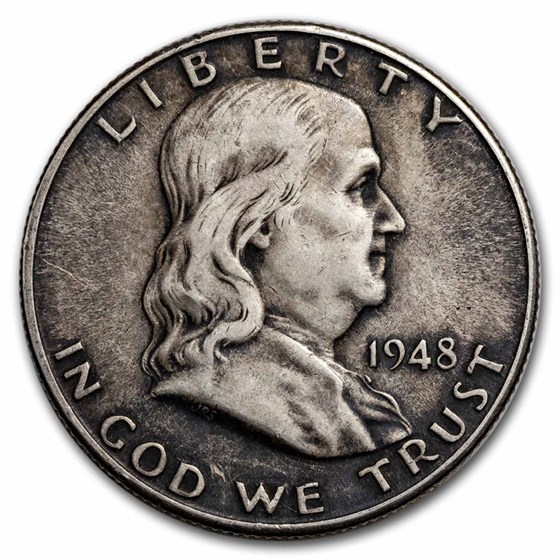 1948-D Franklin Half Dollar 20-Coin Roll Avg Circ 1948-D Franklin Half Dollar 20-Coin Roll Avg Circ