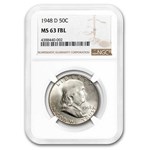1948-D Franklin Half Dollar MS-63 NGC (FBL)