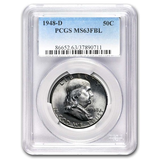 1948-D Franklin Half Dollar MS-63 PCGS (FBL)