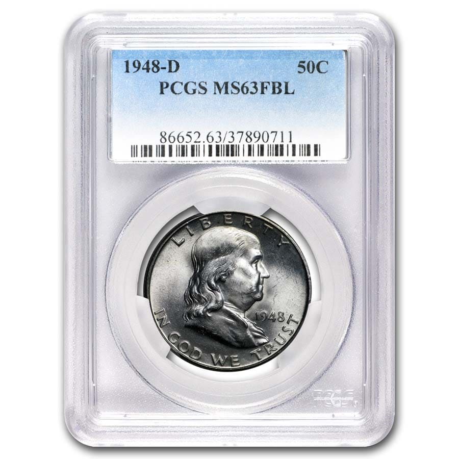1948-D Franklin Half Dollar MS-63 PCGS (FBL)