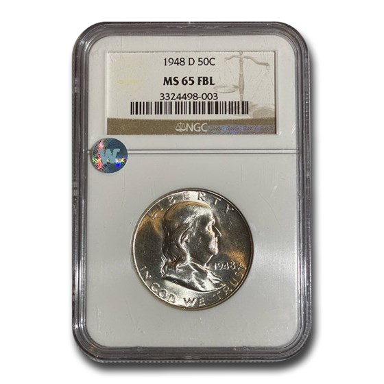 1948-D Franklin Half Dollar MS-65 NGC (FBL) 1948-D Franklin Half Dollar MS-65 NGC (FBL)
