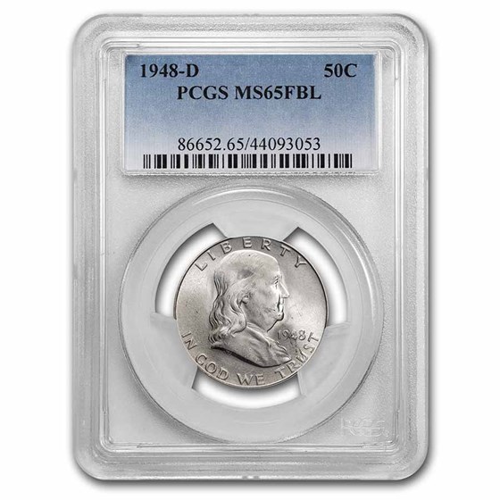 1948-D Franklin Half Dollar MS-65 PCGS (FBL) 1948-D Franklin Half Dollar MS-65 PCGS (FBL)