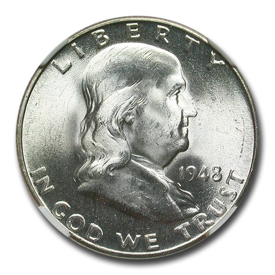1948-D Franklin Half Dollar MS-66 NGC (FBL)