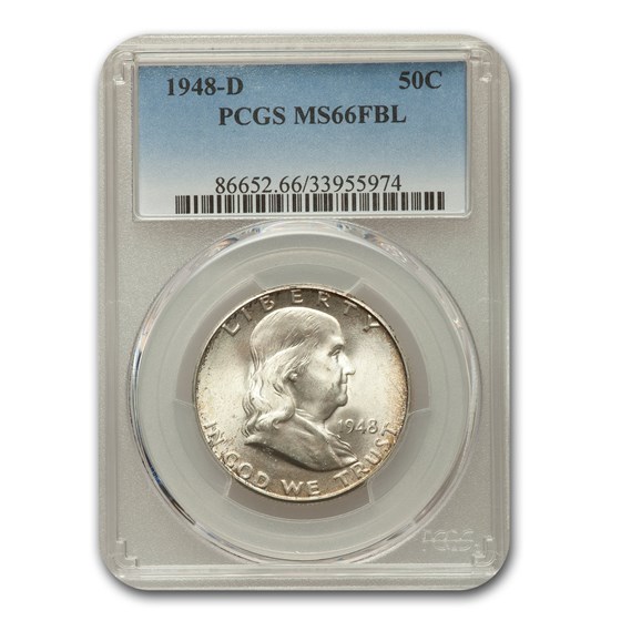 1948-D Franklin Half Dollar MS-66 PCGS (FBL) 1948-D Franklin Half Dollar MS-66 PCGS (FBL)