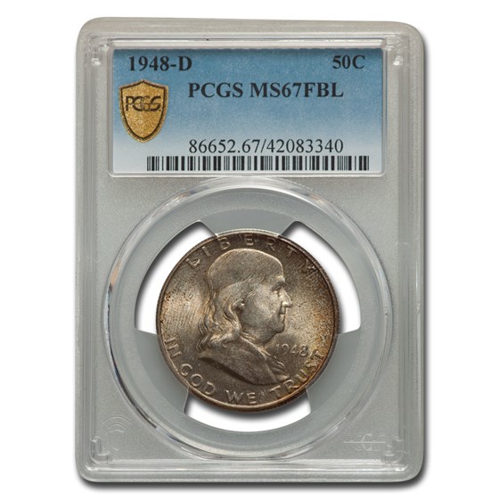 1948-D Franklin Half Dollar MS-67 PCGS (FBL) 1948-D Franklin Half Dollar MS-67 PCGS (FBL)