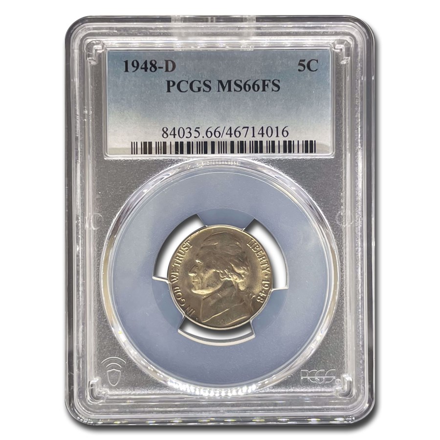 1948-D Jefferson Nickel MS-66 PCGS (FS)