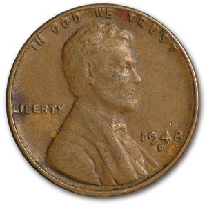 1948-D Lincoln Cent Fine+ 1948-D Lincoln Cent Fine+