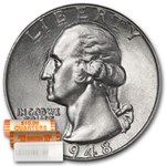 1948-D Washington Quarter 40-Coin Roll BU
